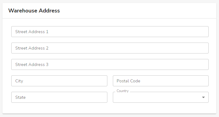 HostGator Ecomdash Create Warehouse Integrated - Warehouse Address