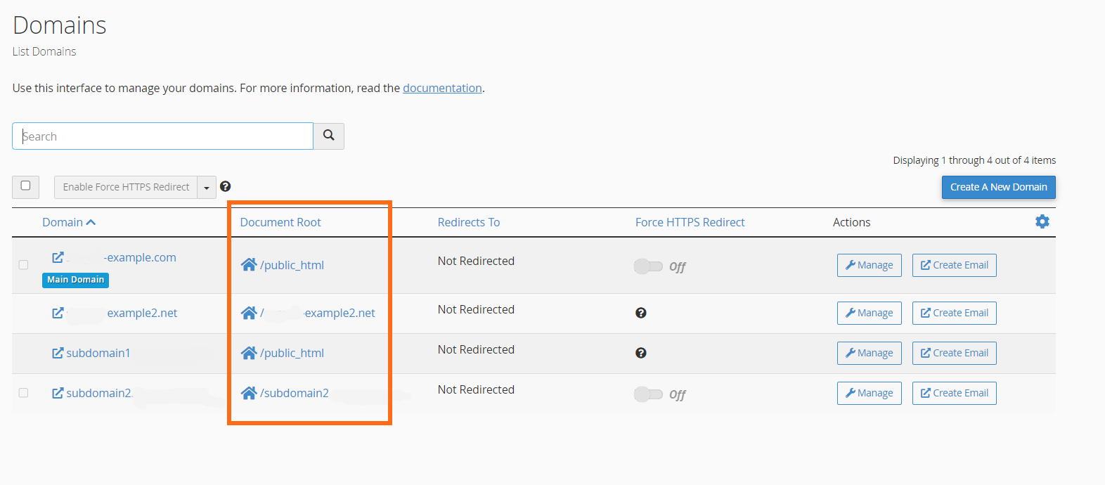 Addon Domain Modify Addon Domain