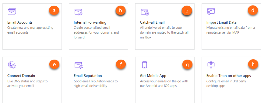 Professional Email - Management options