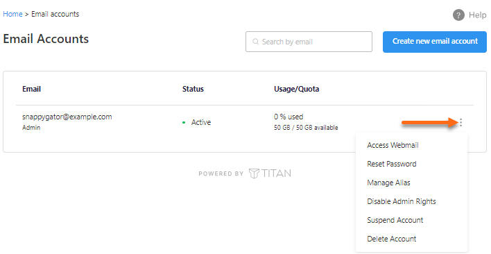 Manage Professional Email - Email Accounts