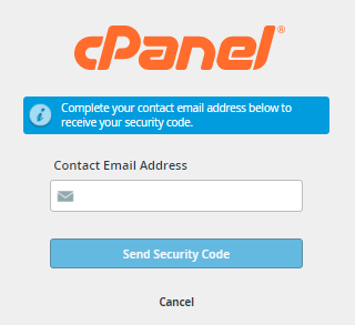 cPanel - Enter Email address