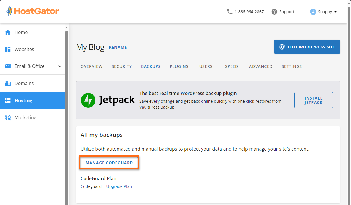 Customer Portal - CodeGuard