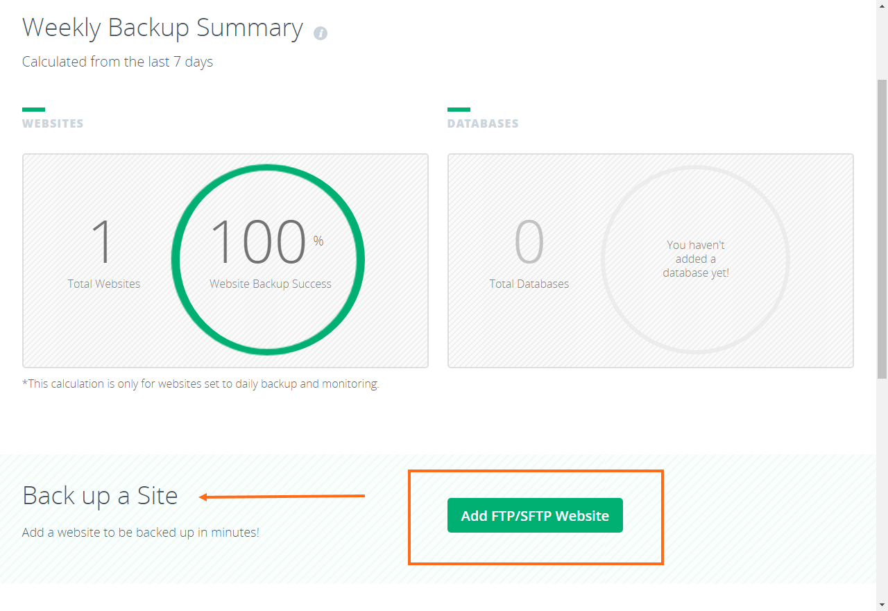 CodeGuard Add FTP/SFTP Website