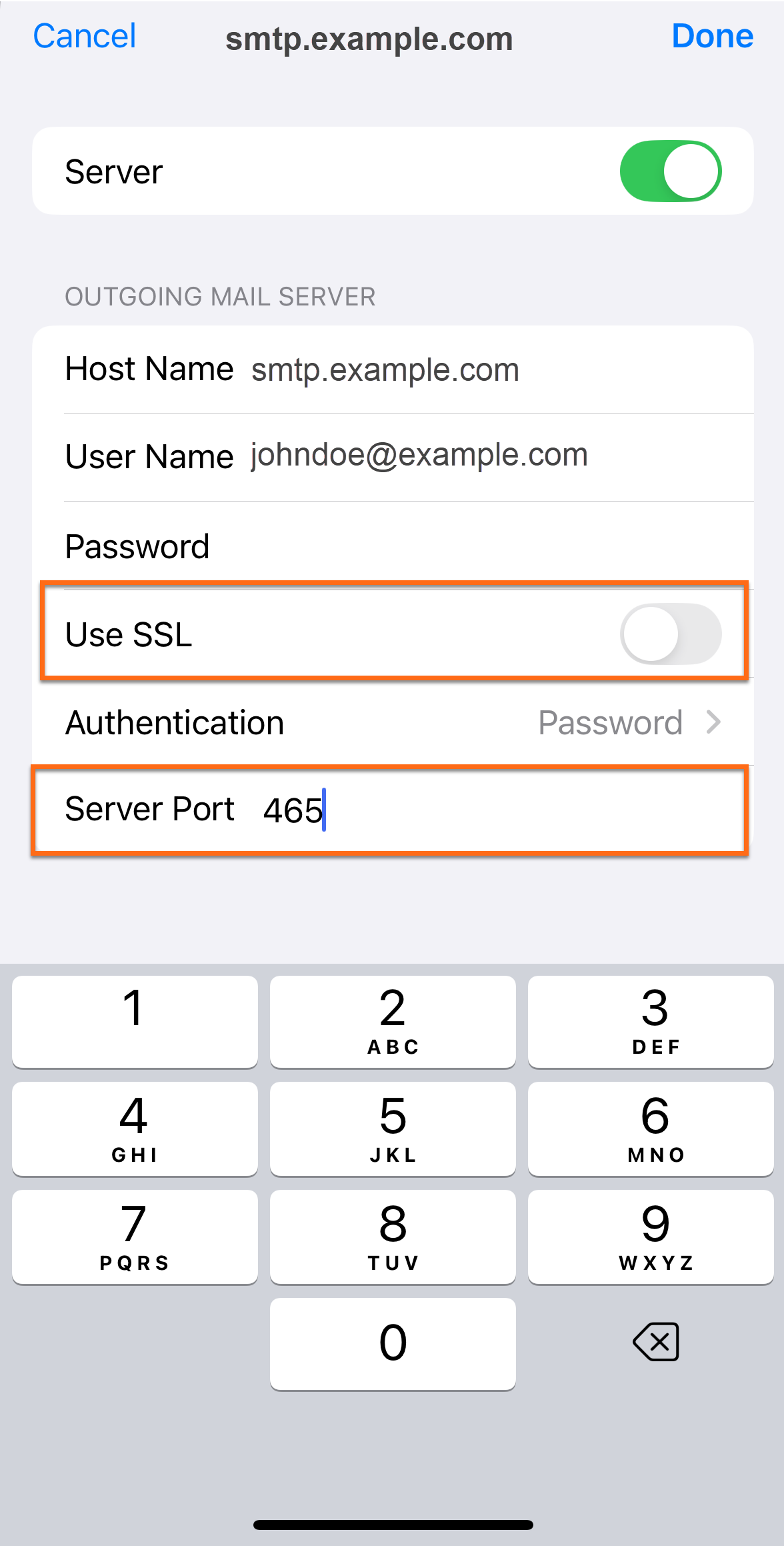 iphone-ssl-email-settings