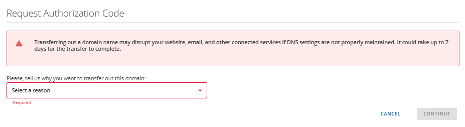 Move &amp; Access tab - Select a reason