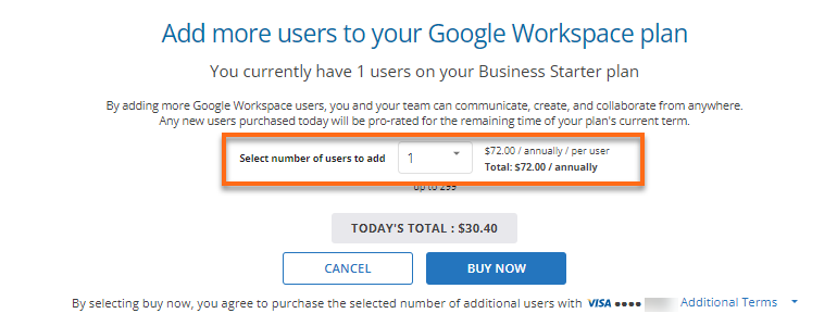 Select number of users