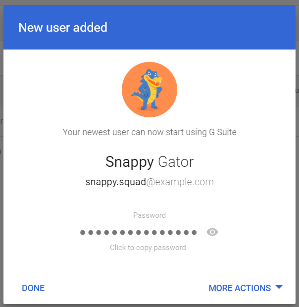 Google Workspace - Confirm user