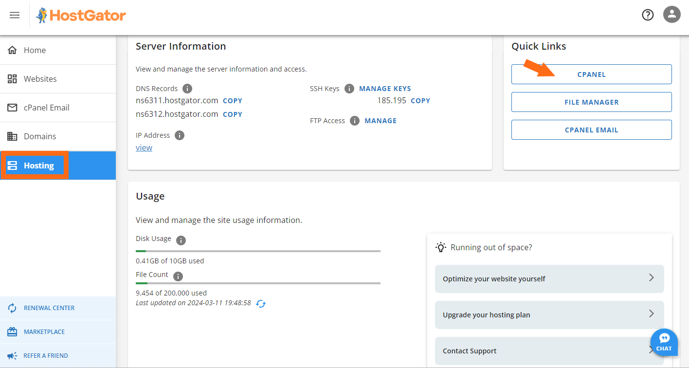 Customer Portal - Launch Cpanel Login