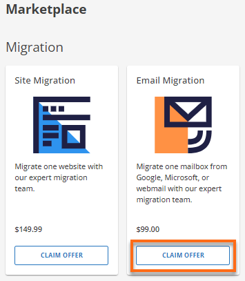 Customer Portal - Email Migration - Claim Offer
