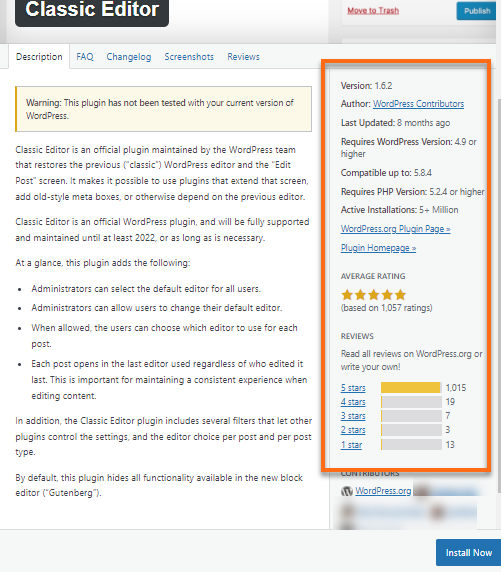 WordPress Plugins - Description