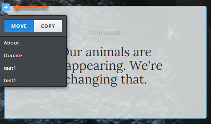 Weebly - Move/Copy pop-up