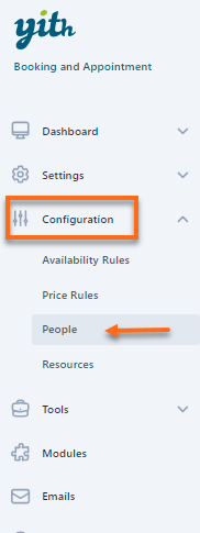 YITH - Booking and Appointment - Configuration - People