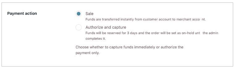 PayPal Payment Options
