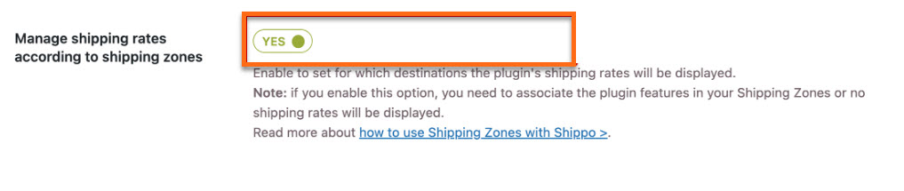 Manage shipping rates